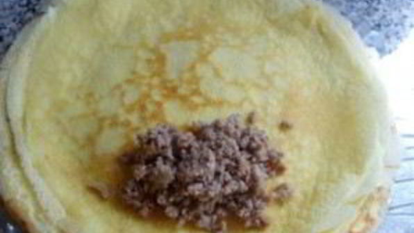 блинчики с мясом в духовке