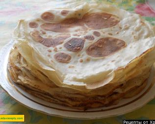 Блины на воде тонкие