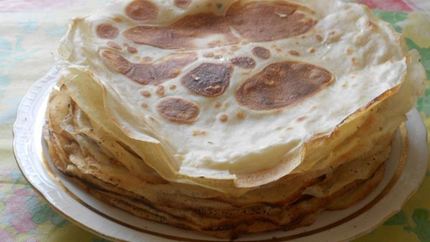 Блины на воде тонкие