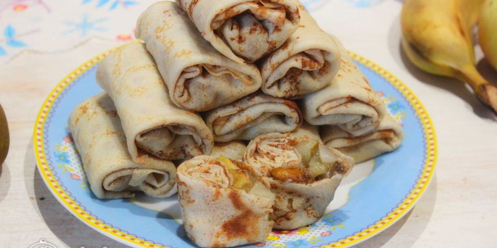 Рецепт блинов с фруктовой начинкой