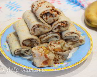 Блины с фруктовой начинкой