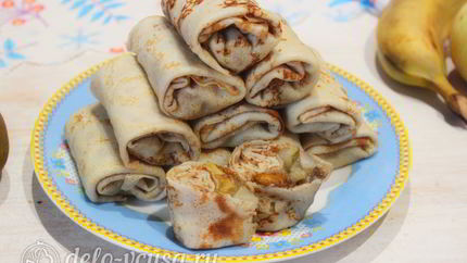 Блины с фруктовой начинкой