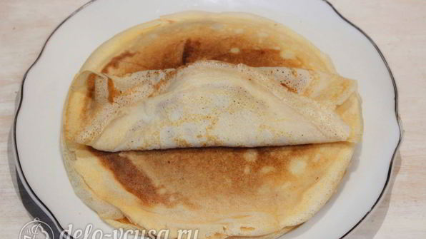 блины с фруктовой начинкой