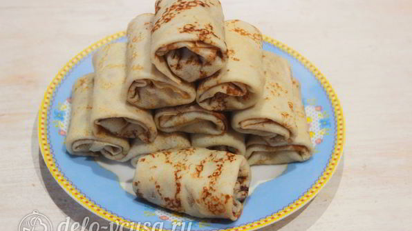 блины с фруктовой начинкой