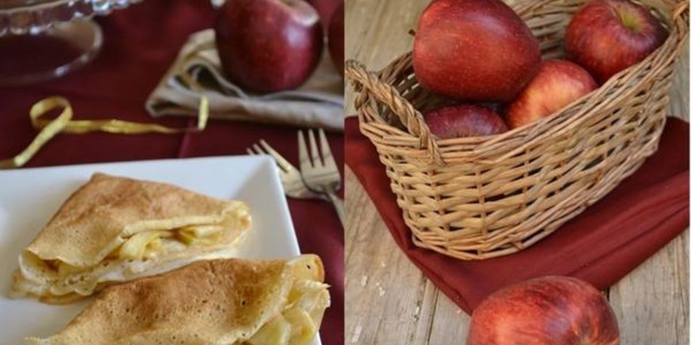 Рецепт блинов с карамельными яблоками