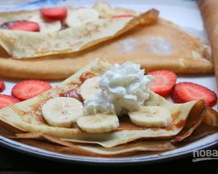 Французские блинчики на молоке