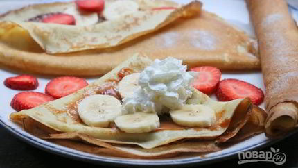 Французские блинчики на молоке