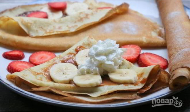 Французские блинчики на молоке