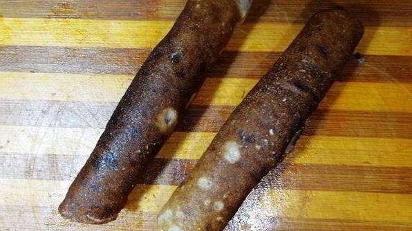 фруктовые блинчики с изюмом, цукатами и бананами