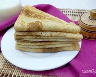 Классические блины на молоке