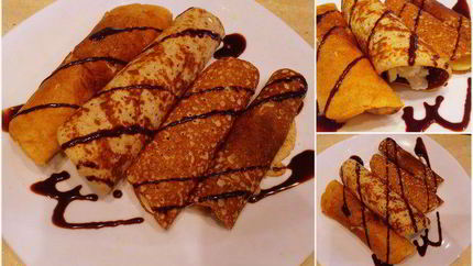 Овсяные блинчики с начинкой