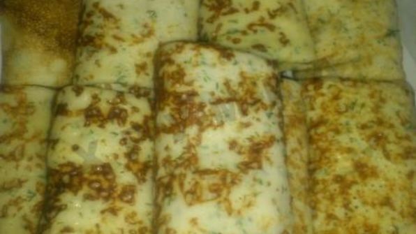 сырные блинчики с мясом