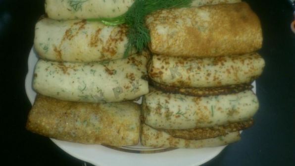 сырные блинчики с мясом