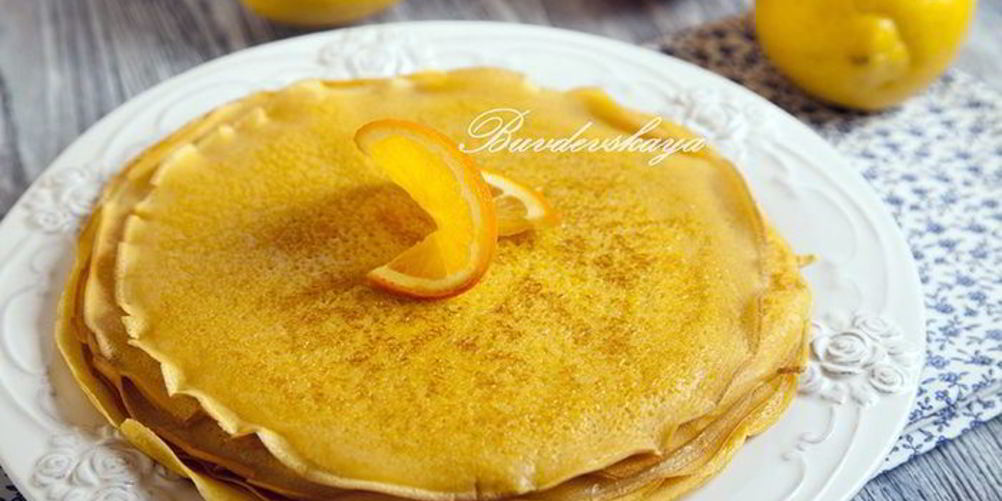 Рецепт тыквенно-лимонных блины