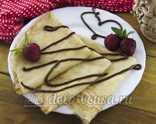 Ванильные блины на молоке