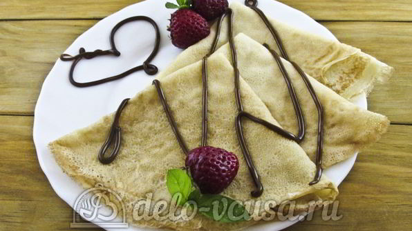 ванильные блины на молоке