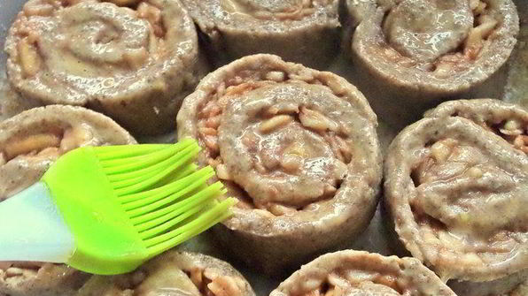 булочки яблочные из полезной муки