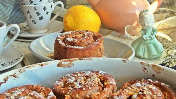 булочки яблочные из полезной муки