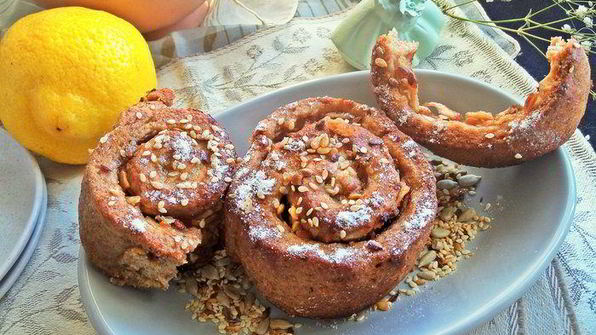 булочки яблочные из полезной муки