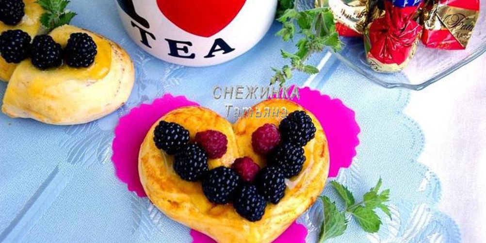 Рецепт булочек ягодно-апельсиновое сердце