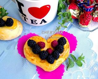 Булочки Ягодно-апельсиновое сердце