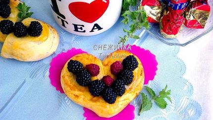 Булочки Ягодно-апельсиновое сердце