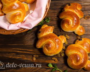 Булочки-зайчики на Пасху