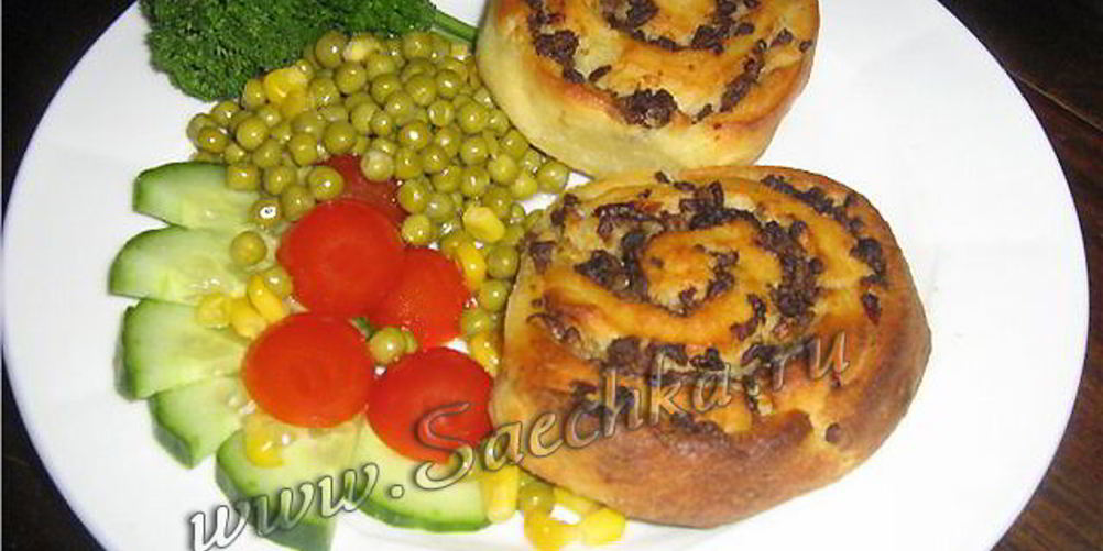 Рецепт картофельных плюшек с фаршем