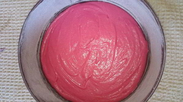 холодный розовый чизкейк