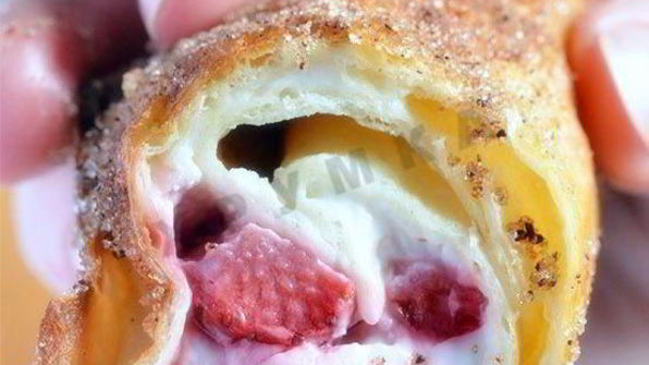 клубничный чизкейк в лаваше с творогом