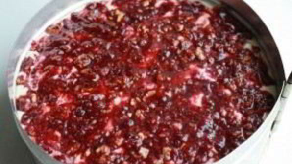 новогодний чизкейк с клюквой