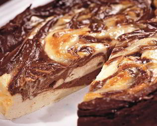 Шоколадный мраморный чизкейк