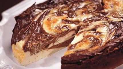 Шоколадный мраморный чизкейк