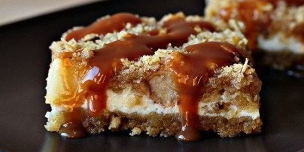 Рецепт яблочного чизкейка с хлопьями