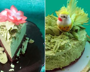 Японский чизкейк с чаем матча