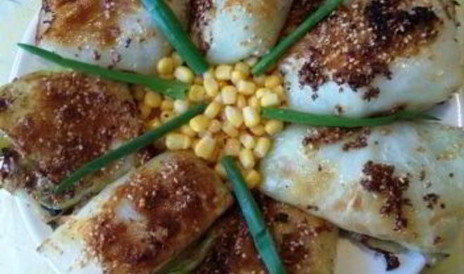 Капустные конвертики с кукурузой