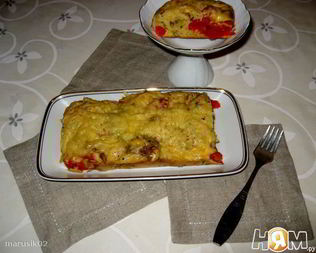 Баклажановый кекс с помидорами