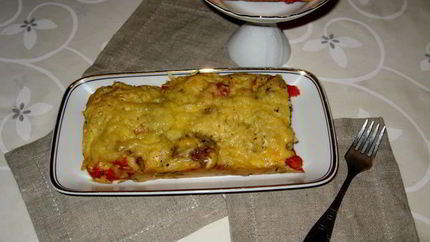 Баклажановый кекс с помидорами