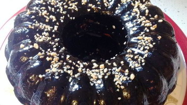 кекс на апельсиновом соке в шоколадной глазури