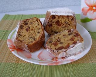 Кекс ореховый на сметане и кефире