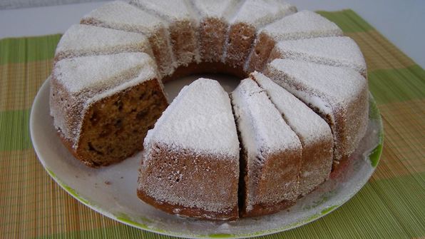 кекс ореховый на сметане и кефире