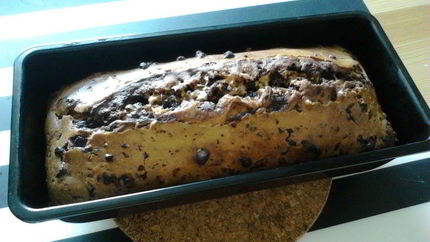 Кекс с шоколадом, орехами и маком