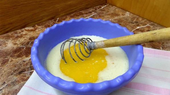 кекс с замороженной вишней на простокваше