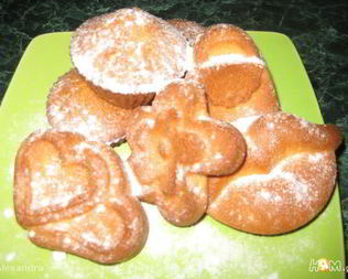 Кексы ванильные на ряженке без яиц