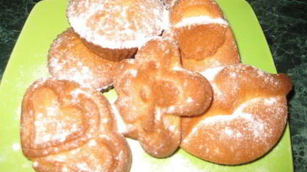 Кексы ванильные на ряженке без яиц