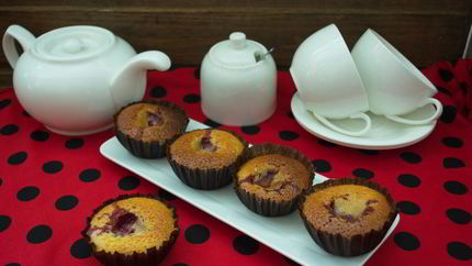 Клубничные кексы