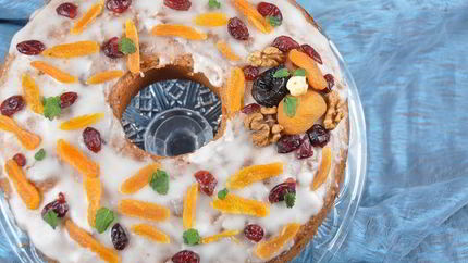 Ореховый кекс с глинтвейном