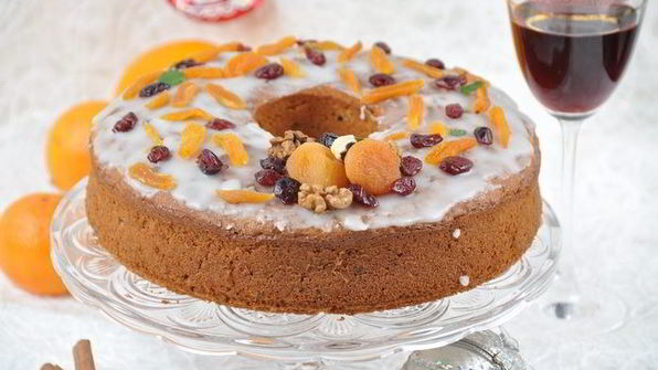 ореховый кекс с глинтвейном
