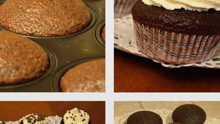 Шоколадные капкейки с бананом