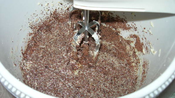 шоколадные кексы с персиками